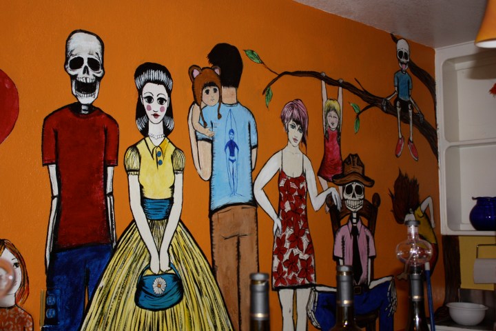 Artwork on the walls at Chronic Cellars