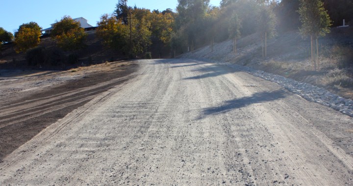 Making our way up the gravel drive to Law Estate Wines