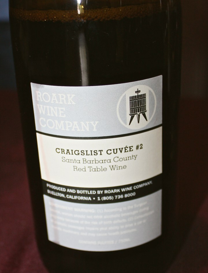 Roark Wine Company's "Craigslist Cuvee #2" Red Wine Blend