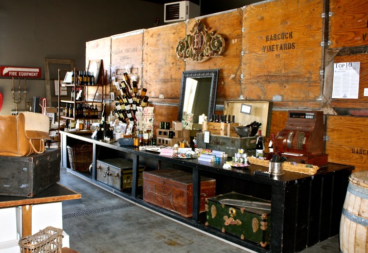 Inside the Babcock Winery & Vineyards tasting room
