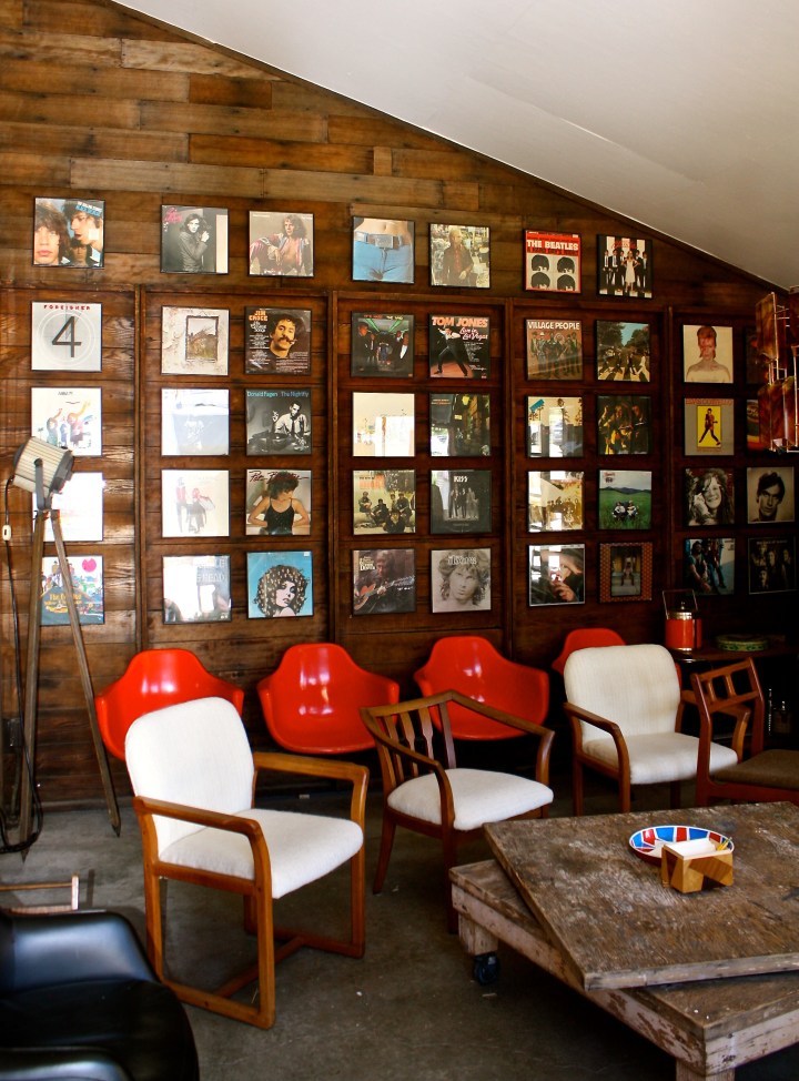 The cool, mid-century inspired Soulstruck Lounge at Babcock Winery & Vineyards